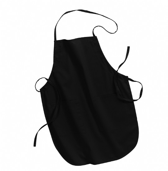 Black Bib Apron No Pockets